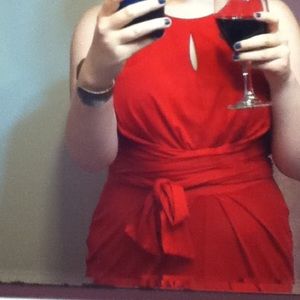 Amazing Banana Republic red dress with wrap front